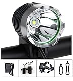 Augymer AUM721 Rechargeable Waterproof 1200lm 10000MAh Cree LED Bike Light