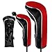 Andux Golf Driver Wood Head Covers 460cc Driver Hook&Loop Long Neck Pack of 3