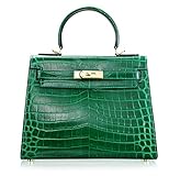 Ainifeel Women's Padlock Crocodile Embossed Patent Leather Shoulder Handbags