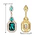 BriLove Women's Wedding Bridal Dangle Earrings Crystal Infinity Figure 8 Chandelier Jewelry Emerald Color