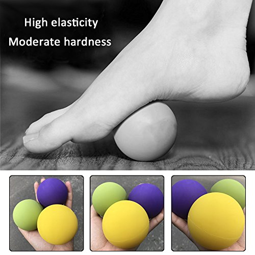 Aneil Silicone Yoga Massage Ball Self Therapy Trigger Point Release Muscle Knots (Silicone Purple)