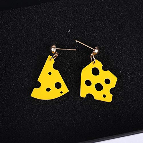 MYANAIL Yellow Cheese Cute Acrylic Creative Earrings Girls