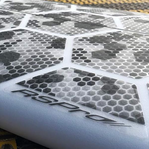 RSPro HexaTraction R-W-K Surfing Edition - Clear Waxless Grip Pads For Wake, Kite & River Surfing (Includes Template)