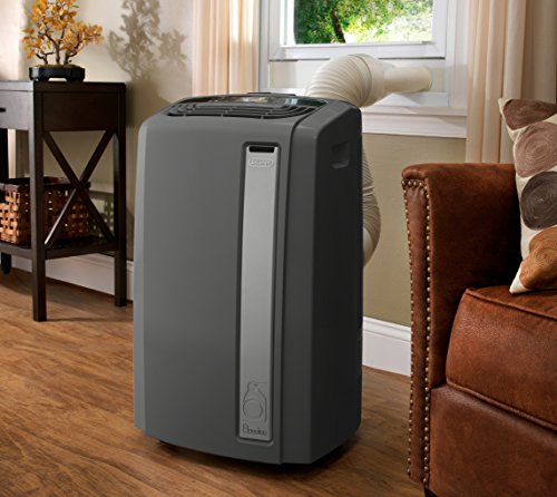 DeLonghi PACAN135EWS 3-in-1 Portable Air Conditioner, Dehumidifier & Fan + Arctic Cool Quiet Mode, Remote Control & Wheels, 550 sq. ft, Large Room, Light Gray - Thumbnail 3