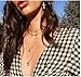 Gold Layered Cross Necklace for Women, 14K Gold Plated Faith Charm Mother's Day Dainty Figaro Chain Choker Gold Coin Necklace