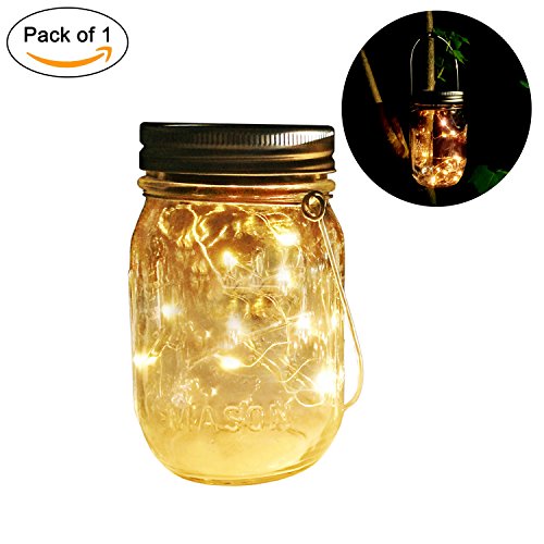 Solar mason jar lights,(jar & hanger included) warm…