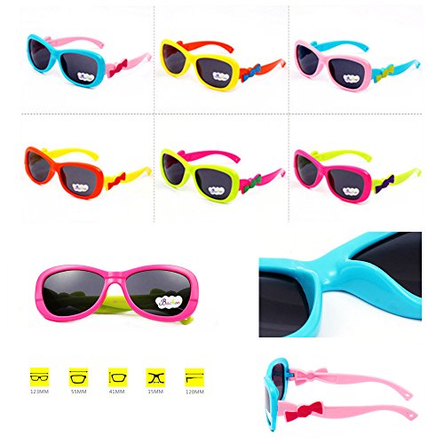 FancyG® Cool Kids Style Round Shape Fashion Inspired Pretty Cute Girls Bow Tie UV 400 Protection Sunglasses Frame Eyewear