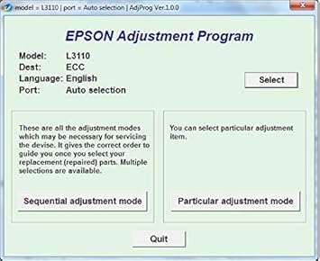 epson l3115 adjustment program