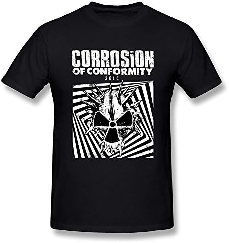 YvonneArt Men's Corrosion Of Conformity UK &amp; Ireland Tour 2016 Tshirts Black X-Large