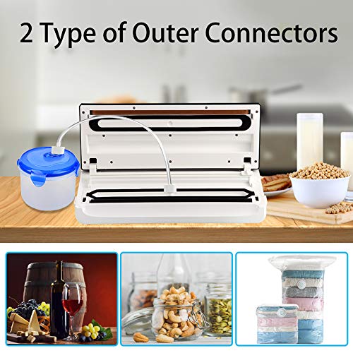 Aucma Vacuum Sealer, 75 Kpa Powerful Automatic & Manual Food Saver