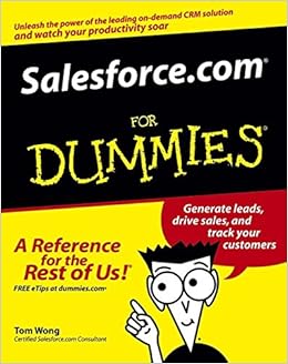 Salesforcecom For Dummies For Dummies Computertech - 