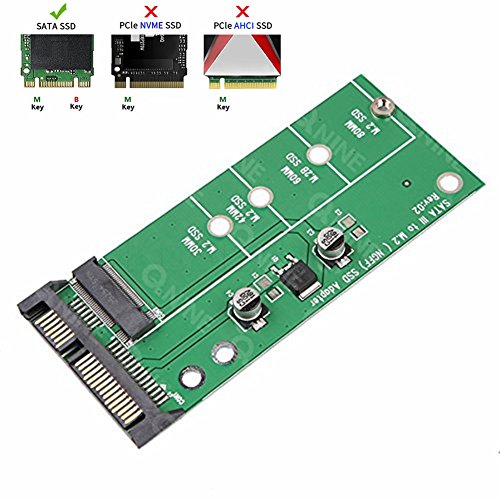 QNINE M.2 SSD Adapter, NGFF to USB or SATA Converter Card with Cable, Support B & M Key SATA Based Solid State Hard Drive Model 2230 2242 2260 2280 - Thumbnail 3