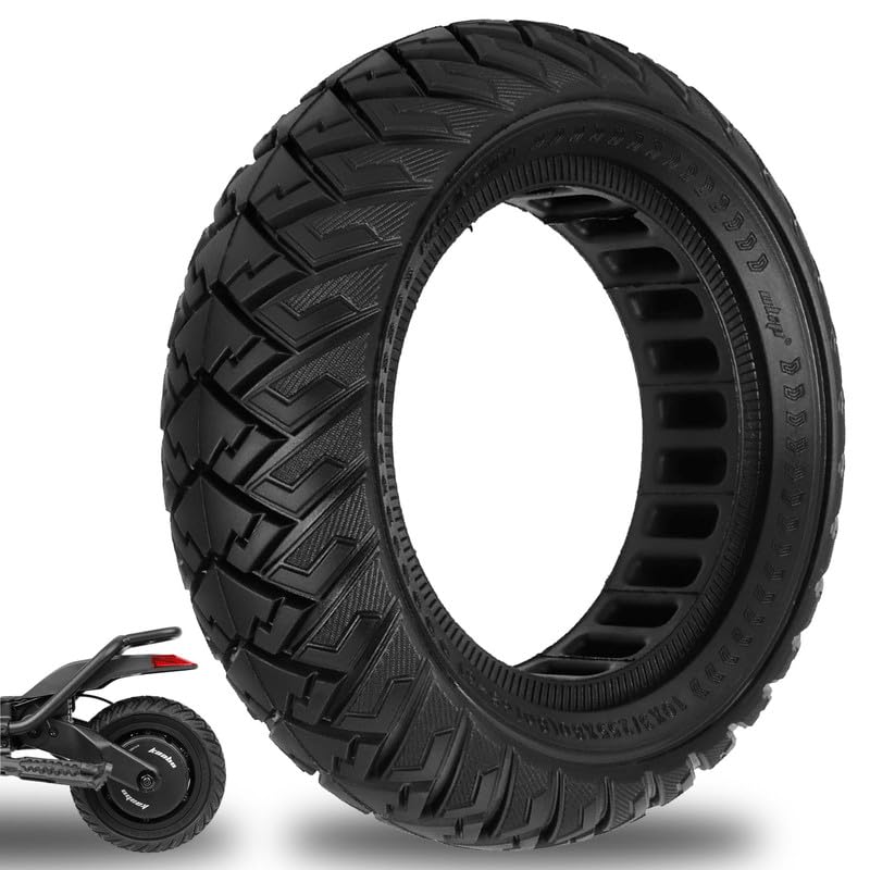 GLDYTIMES 10x3 Off-road Solid Tire, 255x80(80/65-6) Tubeless Snow Tire Fit for Kugoo Kirin M4 (Pro)/ Varla Eagle One/Kaabo Wolf Warrior/Apollo ghost/Yume y10/Zero 10x/Nanrobot D4 D6+ Electric Scooter