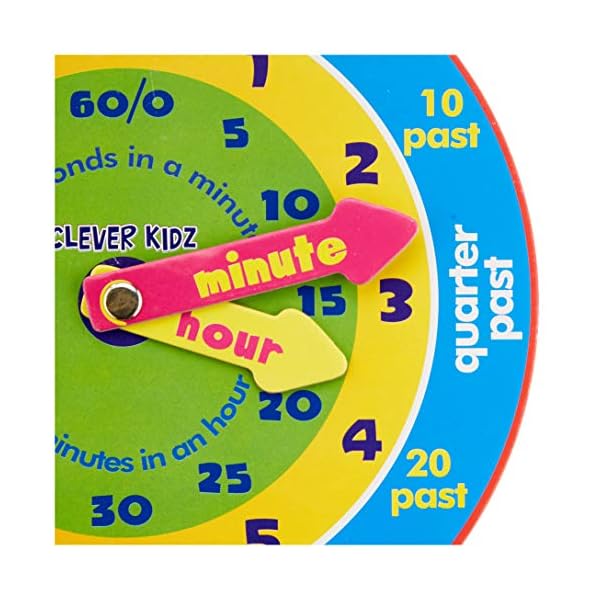 Premier Stationery Clever Kidz Magnetic Clever Clock as Mentioned H2754992