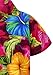 V.H.O Funky Hawaiian Shirt, Bigflower, Pink, XL