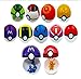 SIMBA 9 Pieces Different Style Ball +9 Pieces Figures Plastic Super Anime Figures Balls for Pokemon Kids Toys Balls