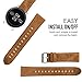 for Skagen Falster Band, Lamshaw Crazy Leather Strap Replacement Band for Skagen Falster 1 / Skagen Falster 2 Smartwatch (Crazy Leather- Brown)