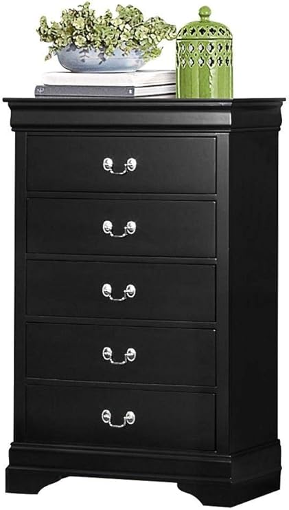Amazon Com Modern Louis Philippe Chest In Burnished Black