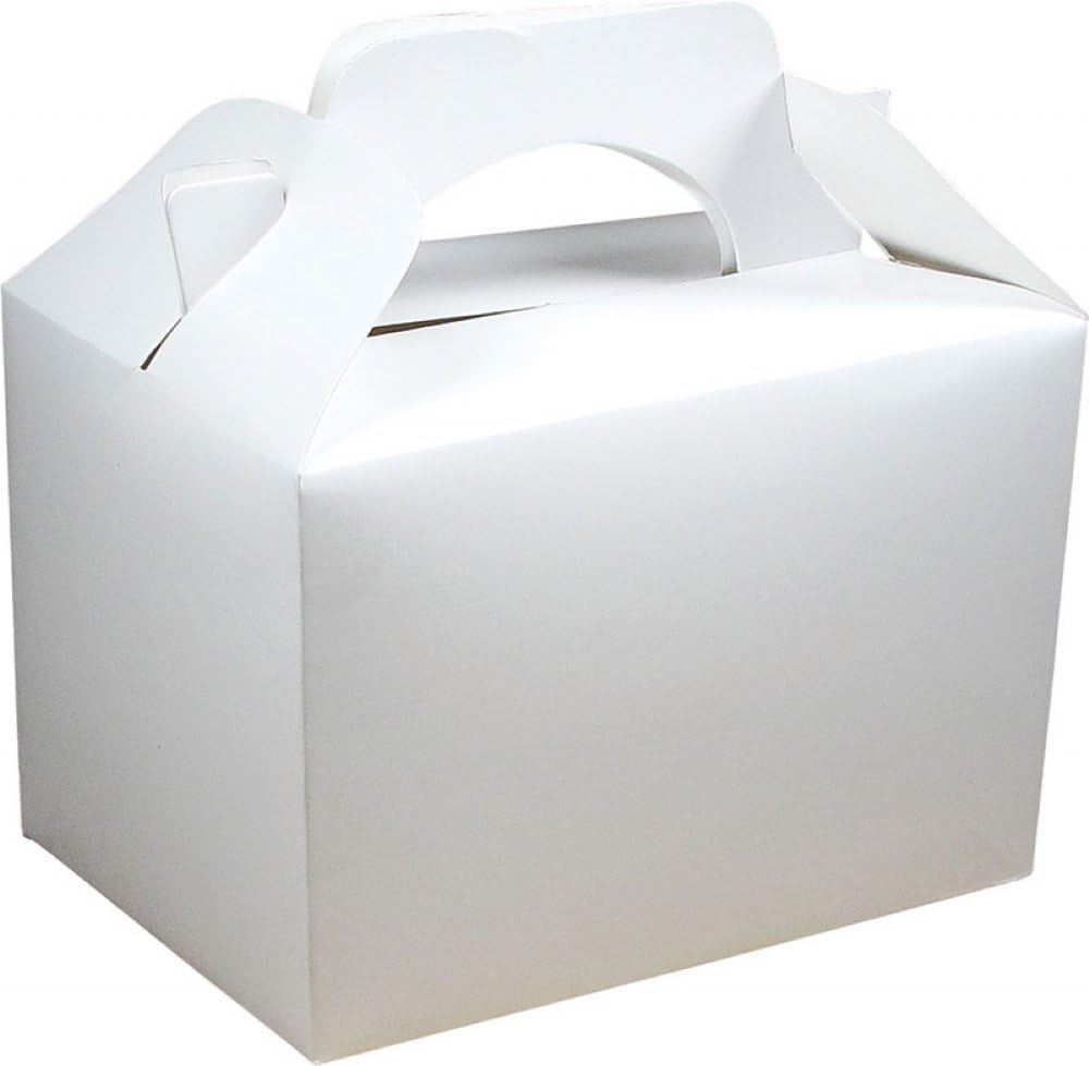 Lotus 50-Pack Kids’ Party Favor Boxes - Stylish White Treat Containers for Birthdays Halloween & Fun Celebrations