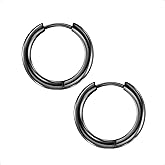TDEBA Surgical Steel Hoop Earrings for Men, Trendy Cartilage Earring Hoop Nose Ring Piercing Jewelry for Women