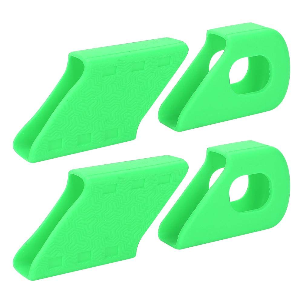VGEBY1 Crank Protector, 4Pcs Silicone Bike Crank Arm Boots Crankarm Protectors Bicycle Accessory(green)