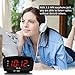DreamSky Digital Alarm Clock Radio, FM Radio, 1.4 Inches Large Red LED Number Display, Dual USB Charging Ports, 3.5 mm Headphone Jack, Snooze, DST, Sleep Timer