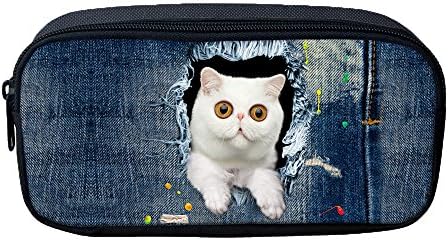VESNIBA LLC 3D Animal Print Student School College Pen Bag Stationery Case Box Packet