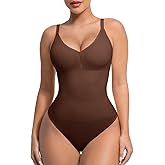 Lover-Beauty Shapewear Bodysuits for Women - Tummy Control Seamless Body Shaper Padded Thong