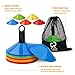 Soccer Cones (Set of 50) and Sports Jerseys Pinnies (12-Pack) - Perfect Disc Cones for Basketball Drills, Complete Soccer Training Equipment