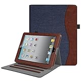 Fintie iPad 2/3/4 Case [Corner Protection] - [Multi-Angle Viewing] Folio Stand Smart Cover with Pocket, Auto Sleep / Wake for Apple iPad 2, iPad 3 & iPad 4th Gen with Retina Display, Denim Indigo