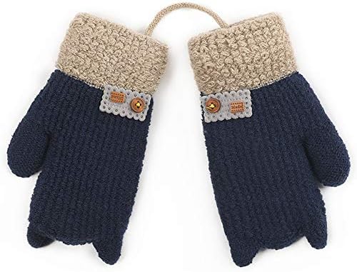 Xinqiao Kids Winter Warm Knit Mitten Cold Weather Glove for Boys Girls 3-6 Years