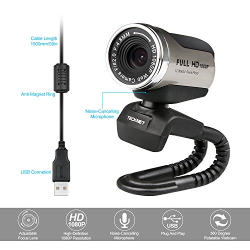 HD cam, 1080P Plug and Play  Camera with Noisecanceling