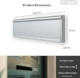 Silver Letter Box Cover Brush Flap Internal External Aluminium view 5