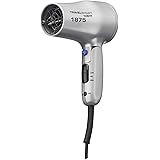 Conair 1875 Watt Compact Dual Voltage Travel Hair Dryer with Folding Handle, Grey