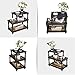 VASAGLE End Table with Colorful Storage Shelf, 3-Tier Narrow Side Table with Solid Wood Legs, Sturdy and Assembly Without Tools, Sofa Table for Living Room, Country Brown ULET18GL