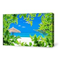 signwin-Canvas Wall Art-The Scenery Under Green Leaves-Canvas Prints Home Artwork Decoration for Living Room,Bedroom - 12x18 inches