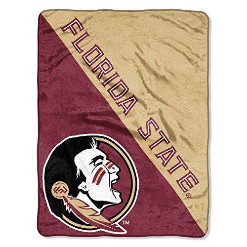 Northwest NCAA Florida State Seminoles Unisex-Adult Micro Raschel Throw Blanket, 46 x 60, Halftone