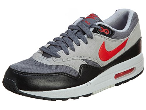 Nike Men's Air Max 1 Essential Shoes, Dark Grey/Chilling Red/Wolf Grey, 9