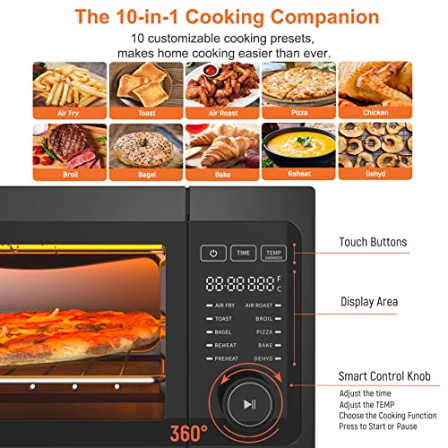 Air Fryer Toaster Oven Combo Fabuletta 10in1 Countertop Convection
