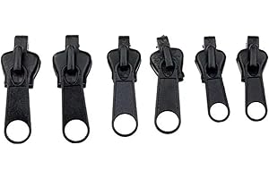Universal Zipper Repair Kit 6pcs Instant Zipper Fixer with Metal Zipper Instantly Fix 3 Different Zipper Sizes