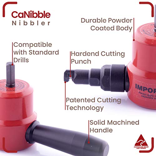 CaNibble Drill Attachment Nibbler, For Flat & Corrugated Sheets Up To