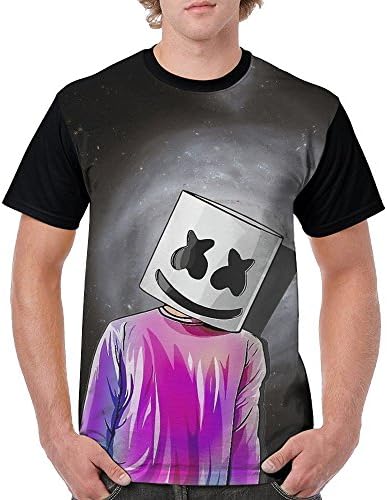SMZWWTG Marsh-Mello Fashion Imported Male T-Shirt 3D Short Sleeved Short Sleeved T-Shirts