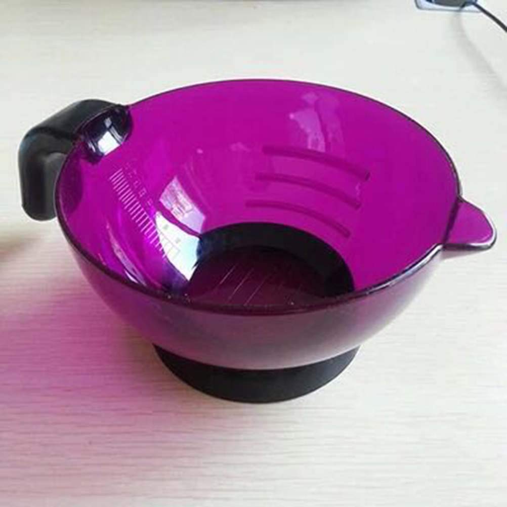 Lurrose Hair Color Bowl Hair Mixing Tinting Bowl with Handle DIY Hair Dye Tools for Salon Barbershop Hairdressers (Purple) : Beauty