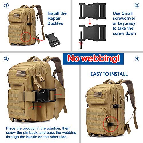 Field Repair Buckle Plastic Buckle Adjustable Buckle 1 Inch Strap Flat