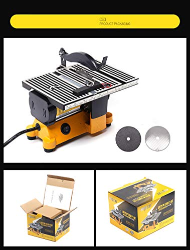 Toplionace 220V Elektrische Multifunktionale Mini Tischkreissäge, DIY Holz Stahlplatte Glas Fliesenschneider 100MM… – Bild 6
