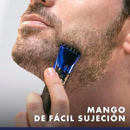 Aparador All-In-1: Apara, Raspa e Perfila Com Precisão o Rosto e o Corpo, Resistente à Água, Aparador de Cabelo Masculino 4 Em 1 Com 3 Pentes e 1 Recarga Gillette Proglide