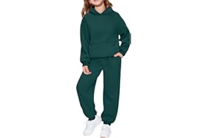 Betadog Toddler Boys Girls Sweatsuit Solid 2 Piece Sweatsuits for Teens Kids Sweatshirts and Jogger Sweatpants Sweat Set