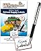 Whoozems Children's School Labels - 24 Count Rectangular Laminated Labels for Preschool to High School