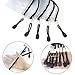 JPSOR 16pcs Black Zipper File Bags,Zipper Pouch 8 Sizes, for Office and Travel Organization