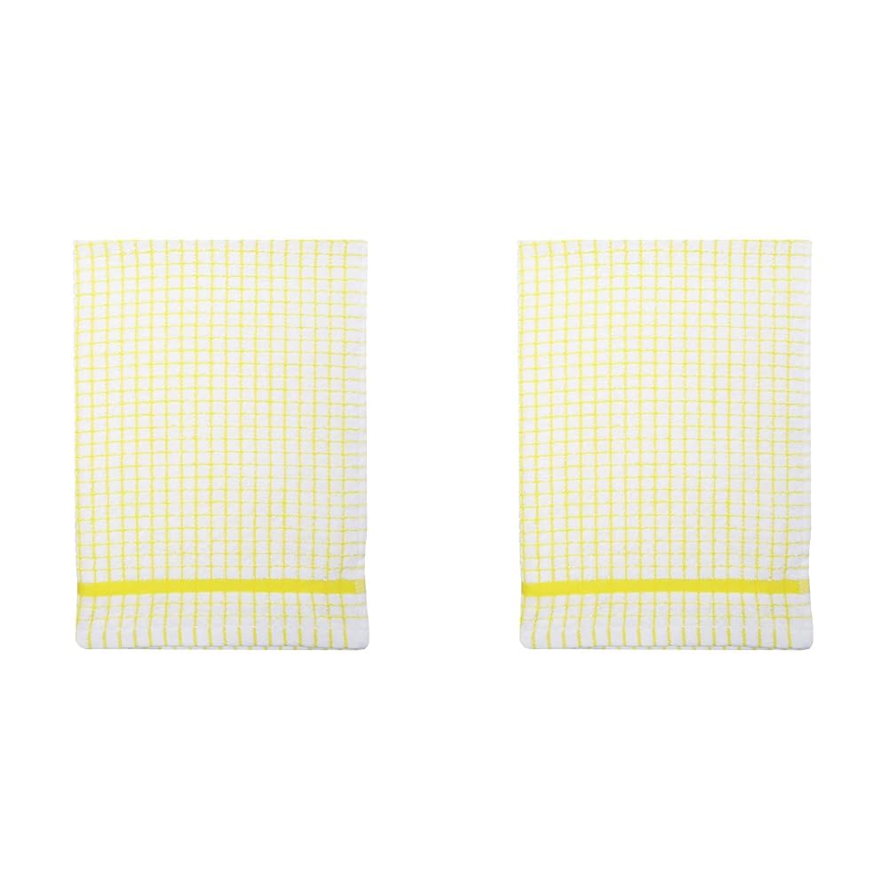 Samuel Lamont & Sons Poli-Dri Tea Towel Gold,Size 50cm x 70cm, 100% Cotton Terry Towelling, Ultra-Absorbent & Super Soft Kitchen Towel, Machine Washable, Gold, One Size (Pack of 2)
